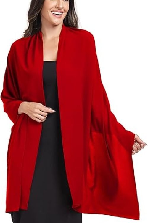 Olyrjie womens Shawl Classic red