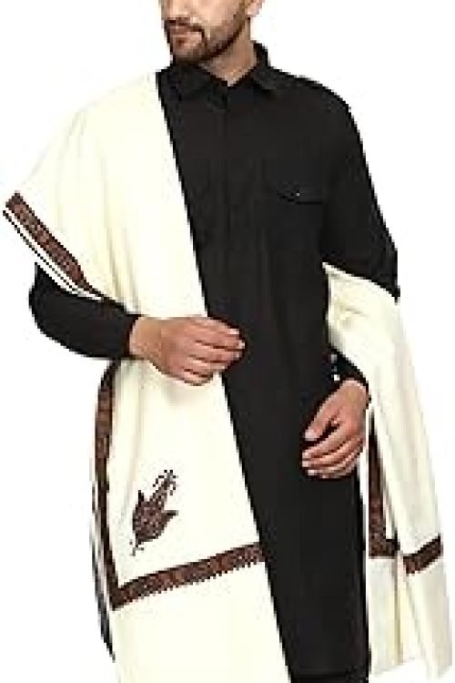 Men’s Kashmiri Embroidered Wool Shawl