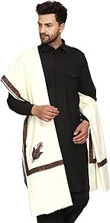 Men's Kashmiri Embroidered Wool Shawl