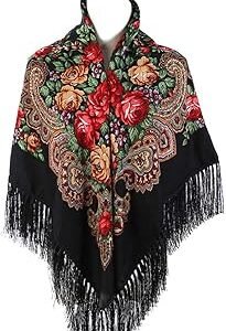 Women's Elegant Shawl Wraps, Soft Open Front Poncho Sweater, Wool Touch Silky Shawl and Wrap, Black Shawl for Evening Dresses, Spring Fall Winter (Classic Black)