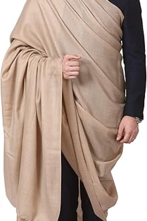 Men’s Ladakhi Lohi Woollen Shawl (Dark Pashmina, Large)