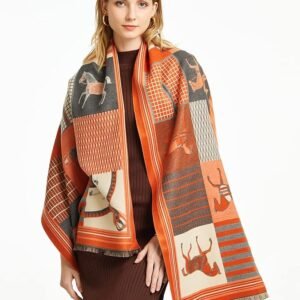 Scarfs for Women Pashmina Shawl Wrap for Evening Dressing Winter Thick Warm Knit Scarf Blanket Open Front Poncho Cape