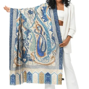 Taroob Majestic Paisley Kalamkari Shawl