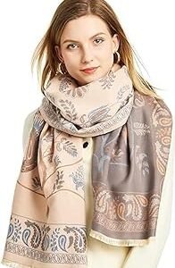 Women's Scarf, Cashmere Shawl, Scarf, Evening Dress, Winter Thick Warm Knitted Scarf Blanket, Front-Open Cape