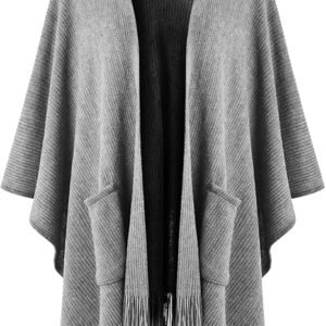 Shawl Wraps for Women, Cozy Lightweight Poncho Cape with Pockets