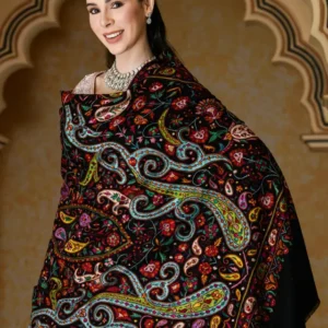 Matla Black Pashmina Shawl