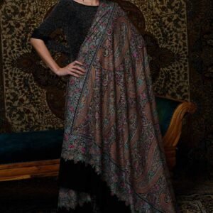 Papier Mache Embroidery Jamawar Pashmina Shawl