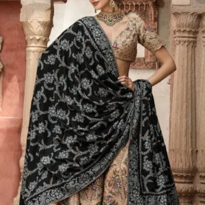 Amaranta Black Pashmina Shawl